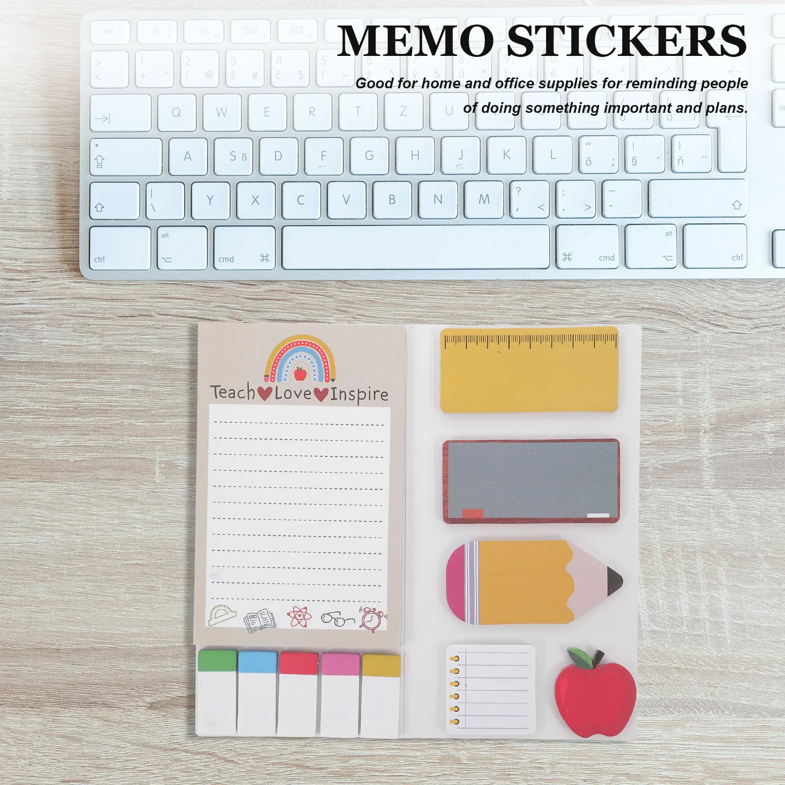 1Set Cute Self-Adhesive Memo Pads Cartoon Design Compact for Schedules Plans Important Reminders Office Household