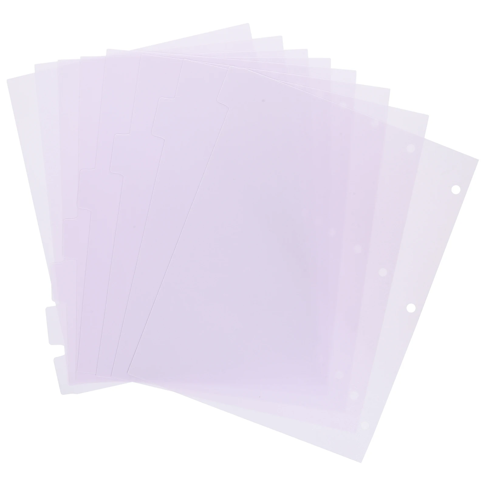 

8 Pcs Partition Plate Binder Divider Page Dividers Filling File Index Pp Aesthetic