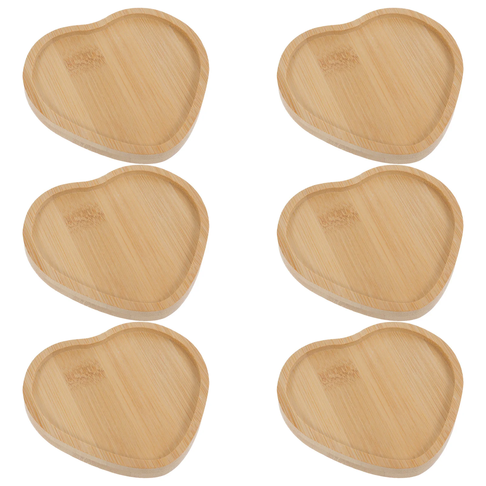 

6pcs Bamboo Mosaic Base Unfinished 4.13X3.93X0.39 Inch Heart Shaped Craft Coasters Substrates For Diy Art Classroom Blank