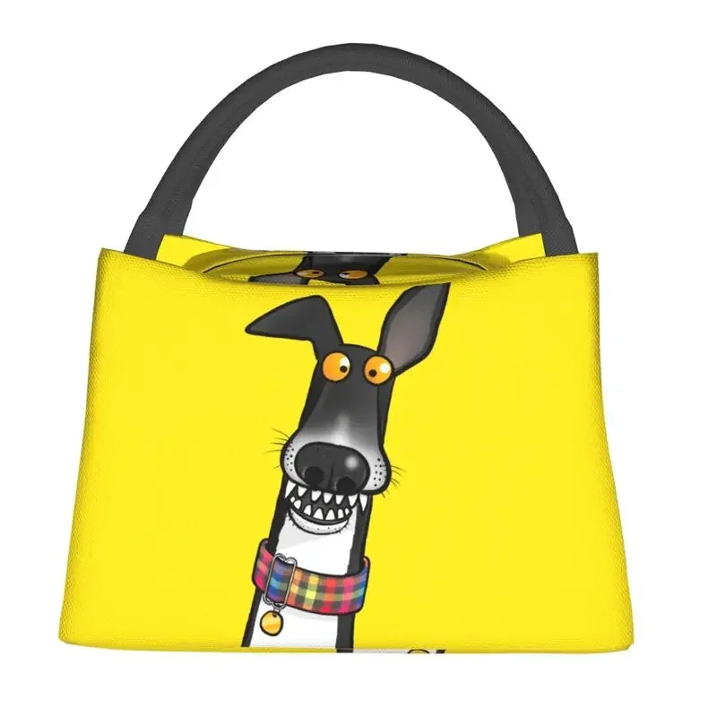 Teefs Humour Sighthound Insulated Lunch Bags for Outdoor Picnic Cartoon Italian Greyhound Whippet Dog Cooler Thermal Bento Box