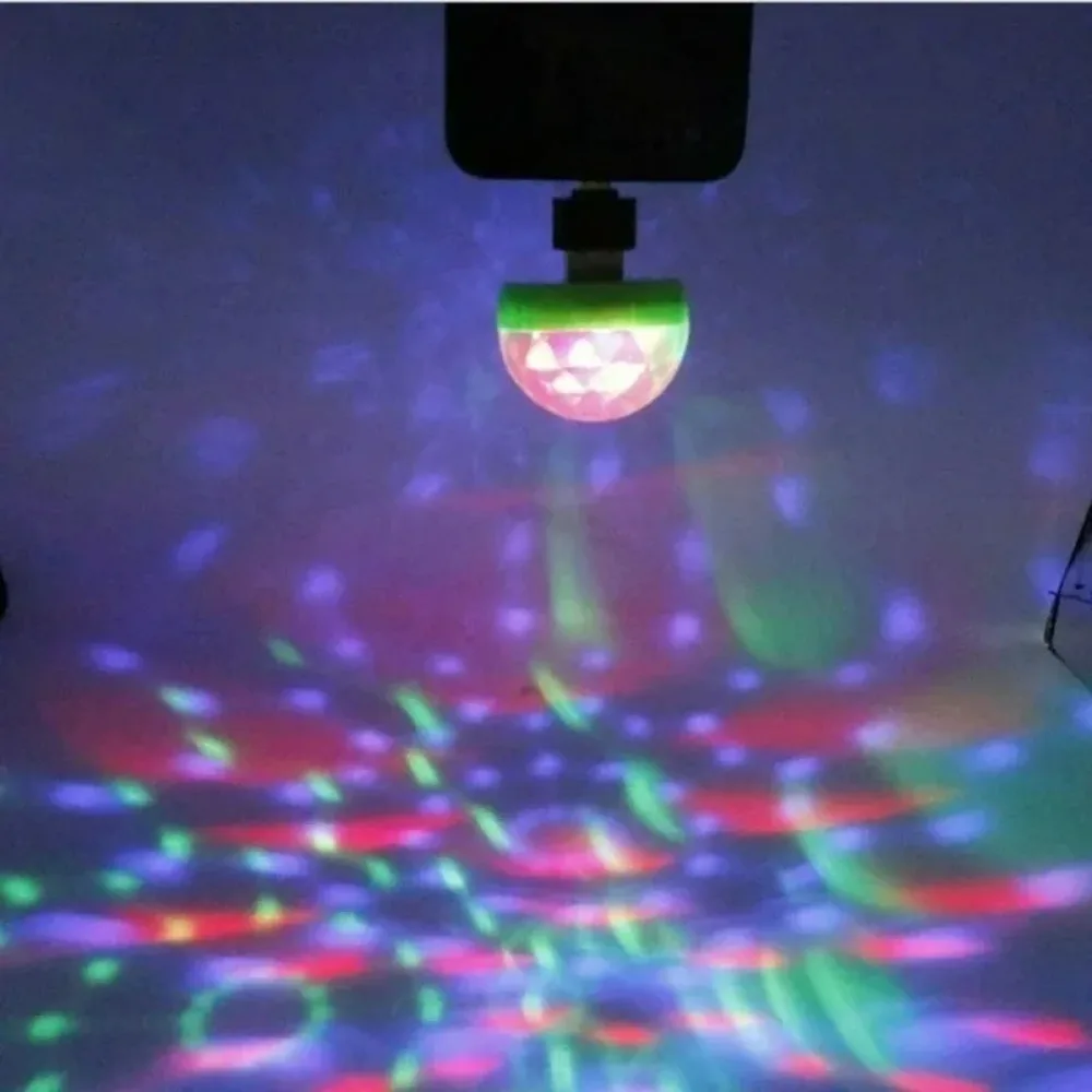 New for Karaoke Bar Portable Led Car Atmosphere Lights USB Mini Disco Ball Party Lights DJ Stage White Strobe Lights 1pcs view 5