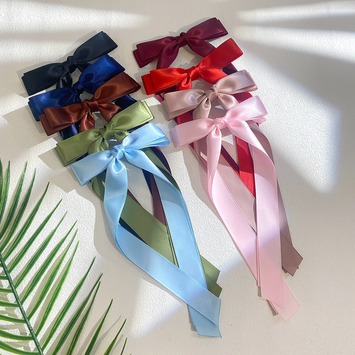 1pcs Sweet Long Hair Bow Clips Ribbon Tassel Bowknot Hiar Clips For Girls Chidlren Boutique Barrettes Hair Accessories