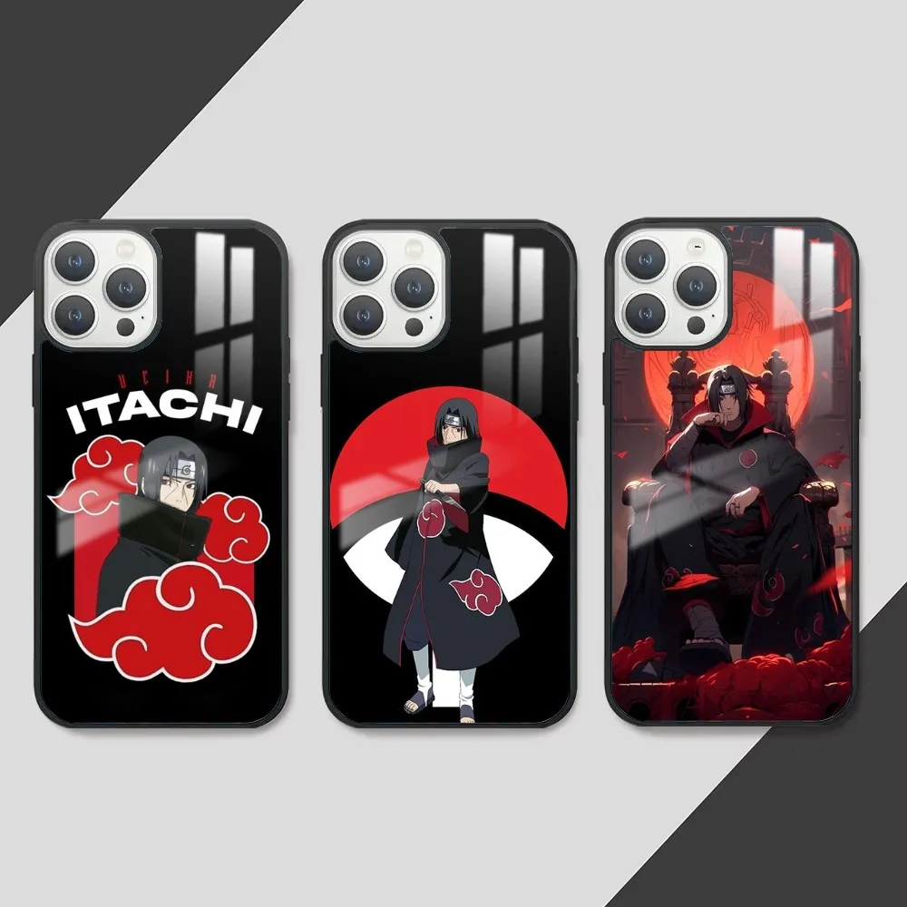 Anime U-Uchiha Sasuke Phone Case For iPhone 16 15 14 13 12 11 Pro Max Plus Mini PC Fashion mirror phone case