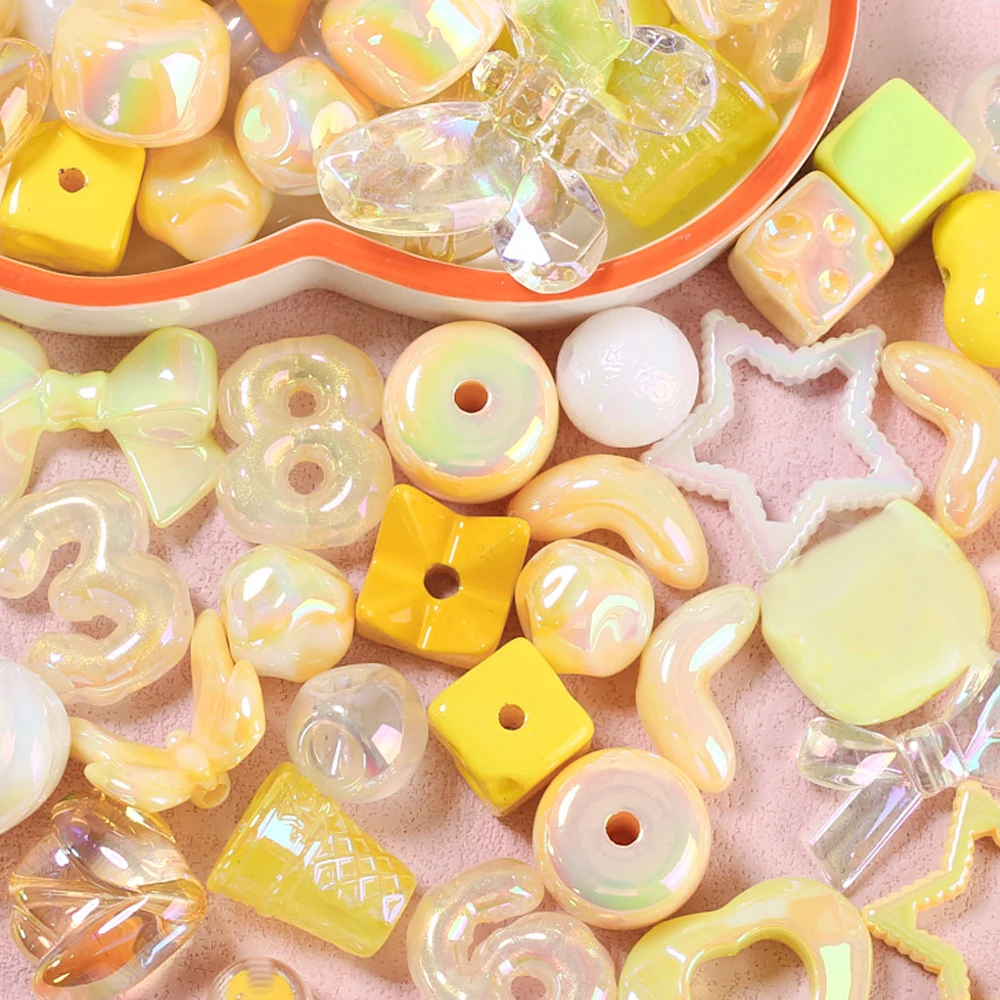 20/50g Mixed Color Random Acrylic Loose Beads For DIY Handmade Bracelets Necklaces Jewelry Making Supplies Accessories Crafts