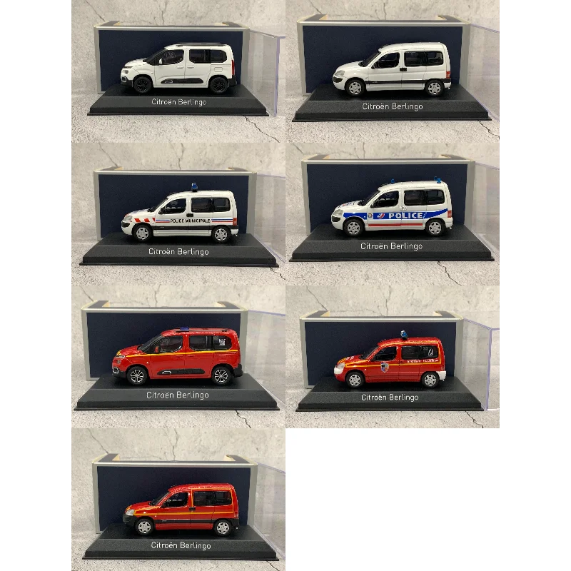 Diecast NOREV Escala 1:43 Citroen Berlingo Polícia Pública Motor de Bombeiros Liga Modelo de Carro Brinquedo Colecionável Presente Exibição de Lembrança