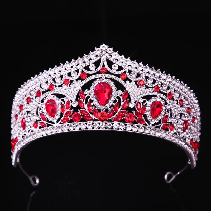 

European American Halloween Tiara Rhinestone Bridal Crown for Role Play S-XXL Blue Breathable & Adjustable Great for Cosplay