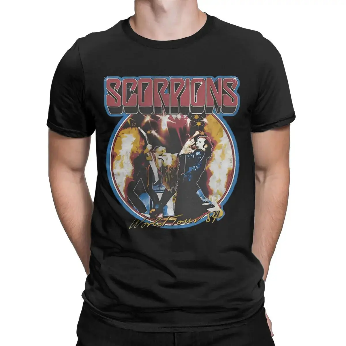 

Scorpions Metal Rock Band Outfit Shirts for Men Women Vintage 100% Cotton Summer