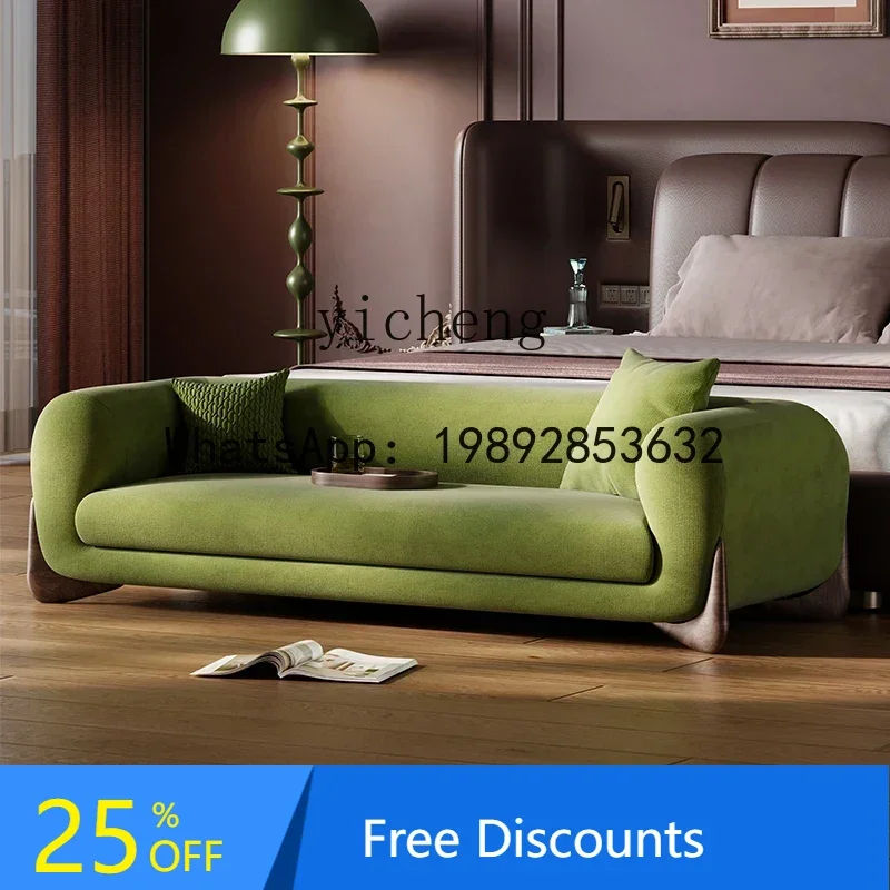 

A1 minimalist cotton and linen sofa bench bedroom bedside stool living room pedal pier shoe changing stool