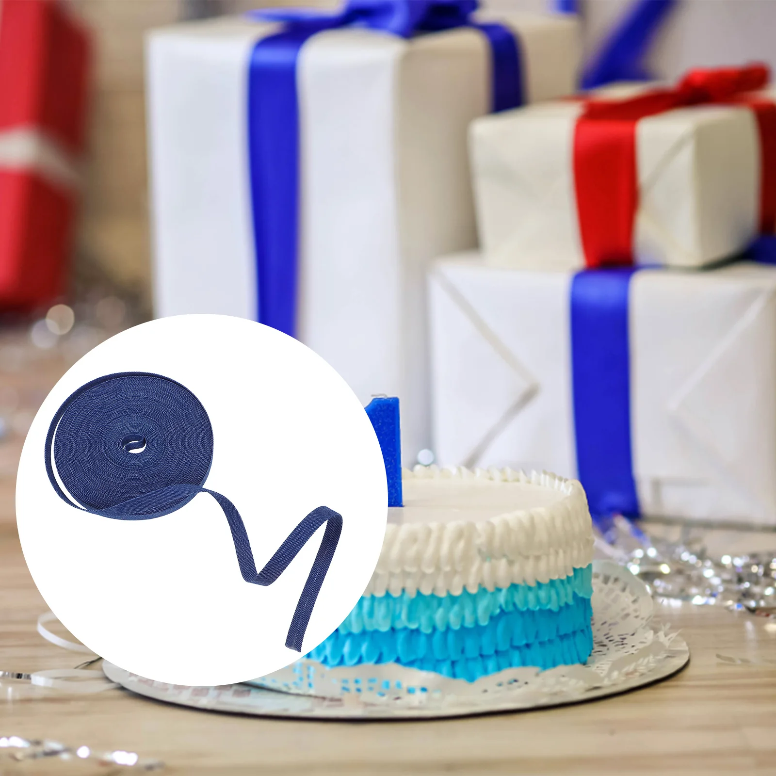 

Vintage Denim Webbing Ribbon Cloth Ribbons for Wrapping Belt Jean Crafting Bride