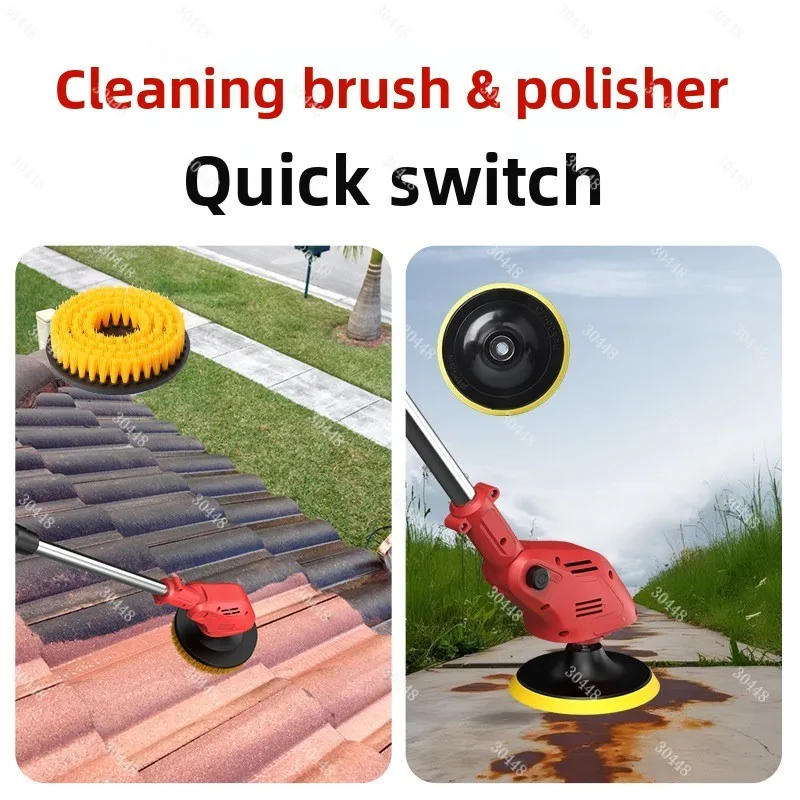 Electric Cleaning Machine Floor Scrubber Courtyard Stone Slab Scrubbing Moss Removal Floor Scrubbing Outdoor Wall Bathroom