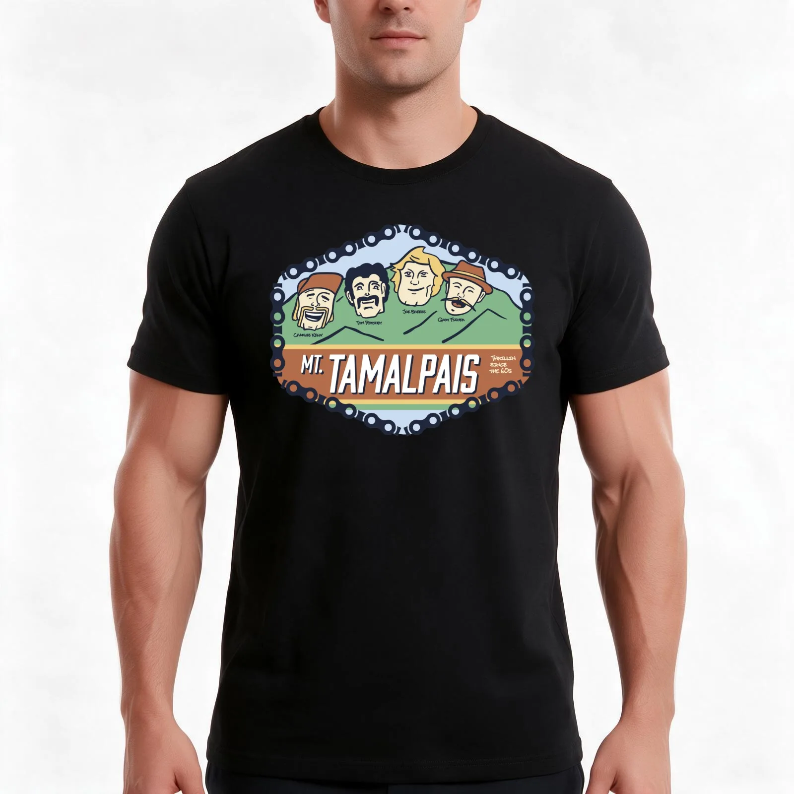Mt. Tamalpais Founders of Mountain Biking T-Shirt Summer Casual Cotton Tee Oversized Streetwear Tops Vintage Graphic Print