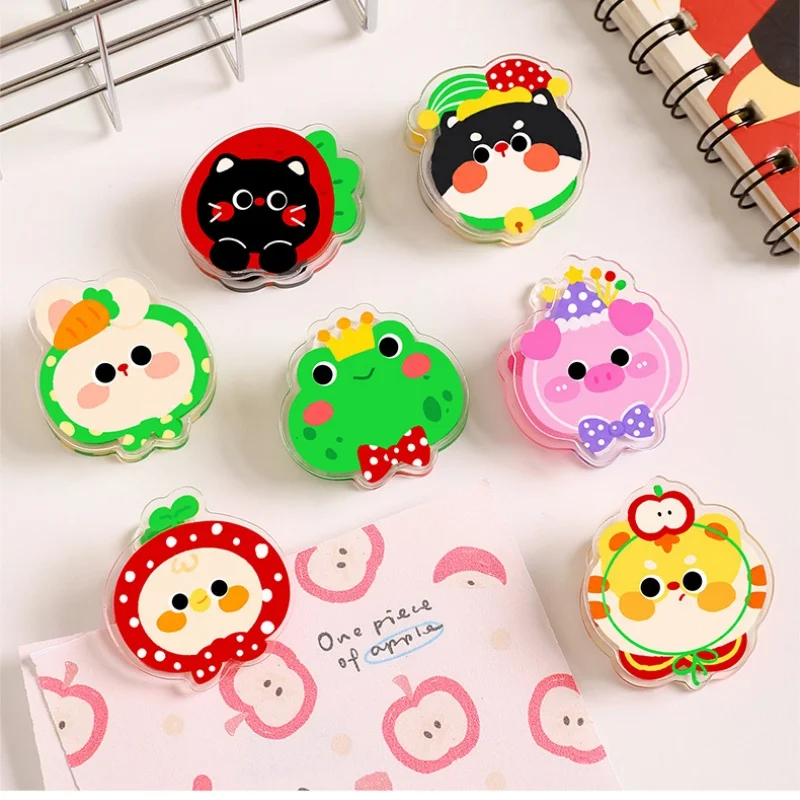 40pcs/lot Kawaii Cat Pig Animal Acrylic Clip Cute Photo Craft DIY Decoration Notes Letter Paper Clips Office School Supplies