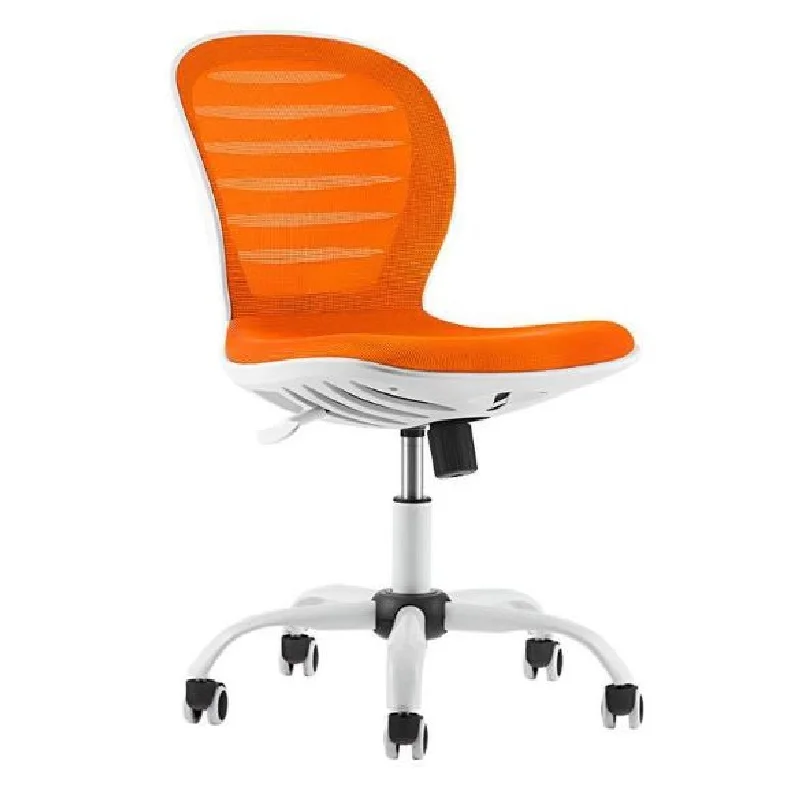 Mobile Office Chair, No Handrail, Small Lift Swivel Chair, Mesh Staff Chair