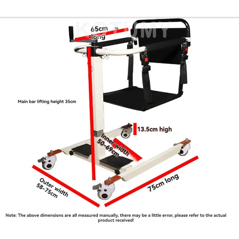 다기능 컨베이어 환자 케어 컨베이어 리프팅 및 이동 기계 노인 유압 리프팅