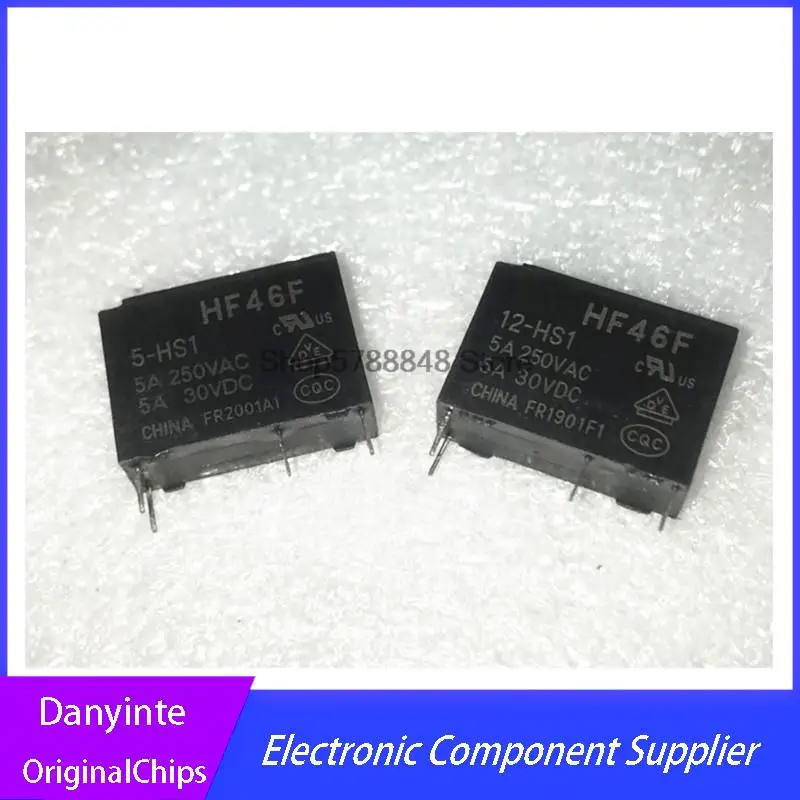 NEW 30PCS/LOT  HF46F-24-HS1 HF46F-5-HS1 HF46F-12-HS1 HF46F 24-HS1 HF46F 5-HS1  HF46F 12-HS1 5A 250VAC Pin4