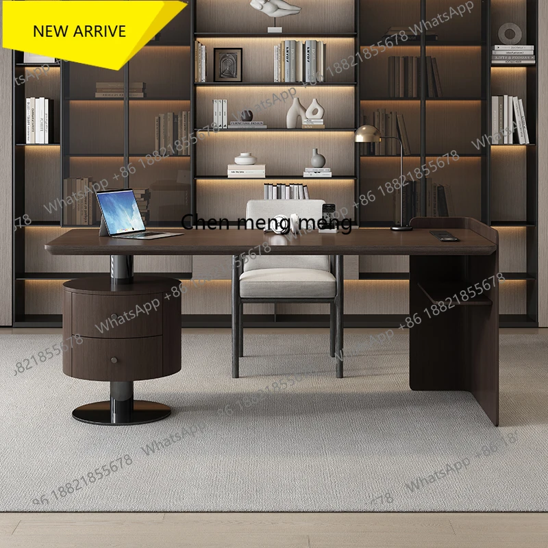 

M138 Итальянский минималистичный стол из цельного дерева, современный простой домашний дизайнерский стиль, учебный компьютерный стол, светильник, роскошный элитный офисный стол