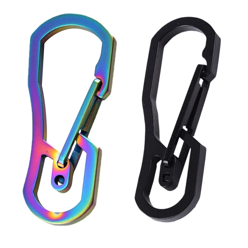 2024 New Carabiner Quick Release Hooks Hang Buckle Camping Clip Bottle Opener Easy to Use