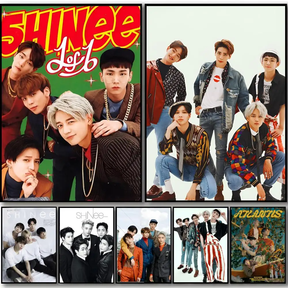 Kpop B-Band S-SHINee Poster HD art sticky wall waterproof home bedroom bar aesthetic decoration