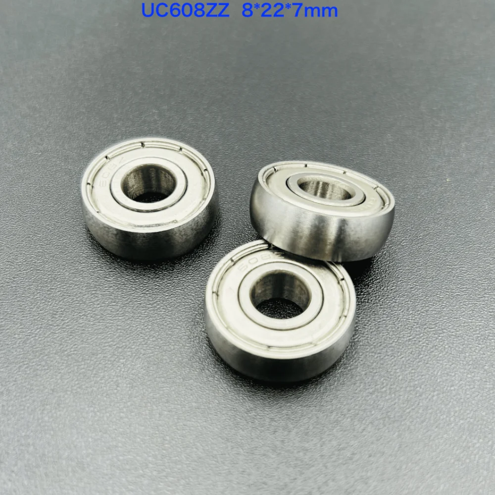 30pcs/Lot UC608ZZ 8*22*7mm Arc Track Pulley Car Sliding Door Spherical Mini Deep Groove Ball Bearing 3D Printer Parts