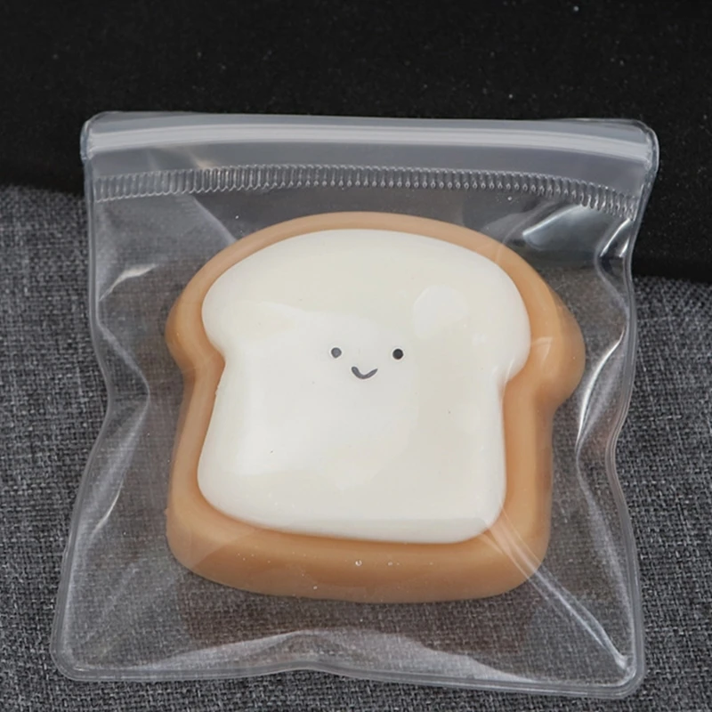 Textura macia espremer fatias pão brinquedo lento subindo torradas fatias alívio do estresse 15ub