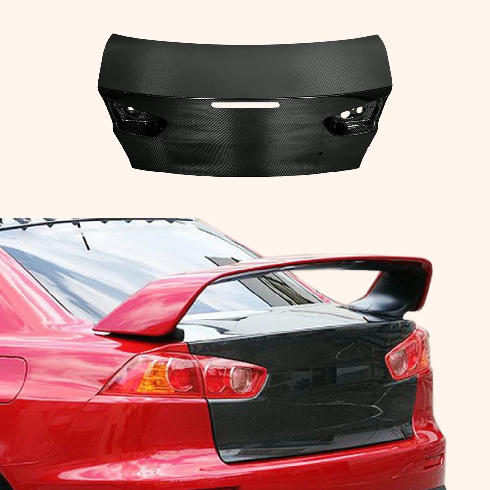 

For Mitsubish Evolution Evo 10 KZ Style Carbon Fiber Rear Trunk Boot Lid