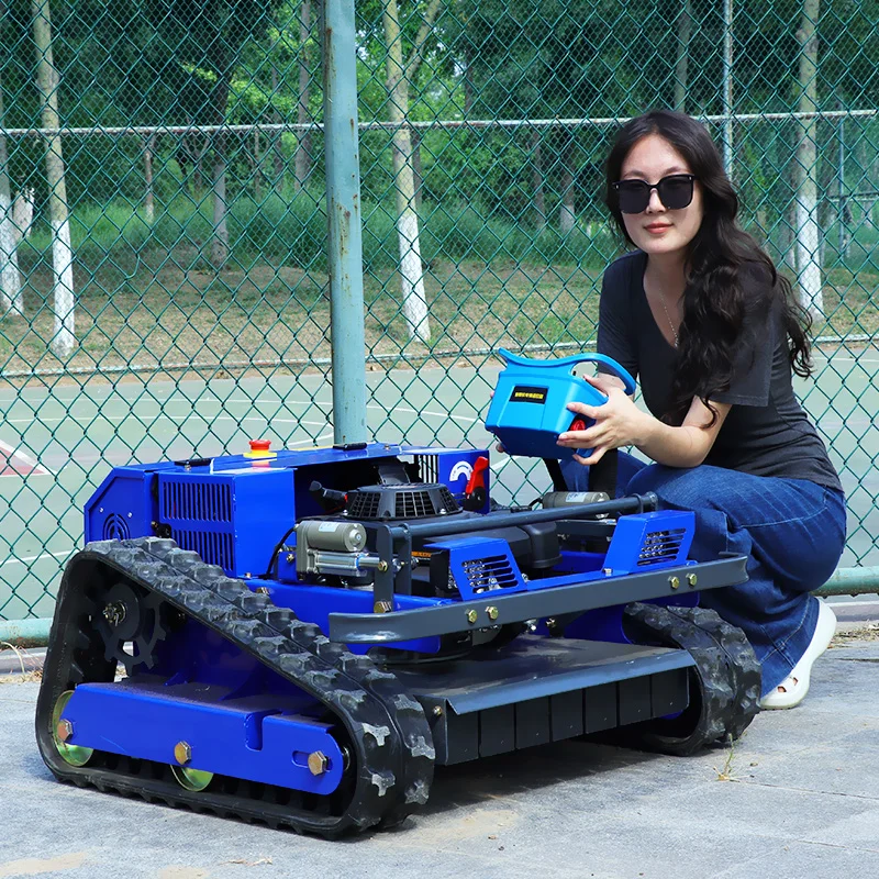 Control remoto inalámbrico personalizado, cortacésped más pequeño con seguimiento, robot para cortar césped, todo terreno, venta directa de fábrica