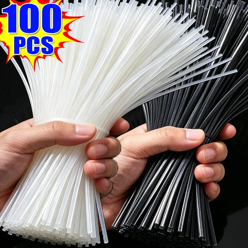 10/20/50/100pcs Car Bumper Crack Repair Tool Black/White 20cm Car Bumper Repair Plastic Welding Rods Plastic Welding Rods