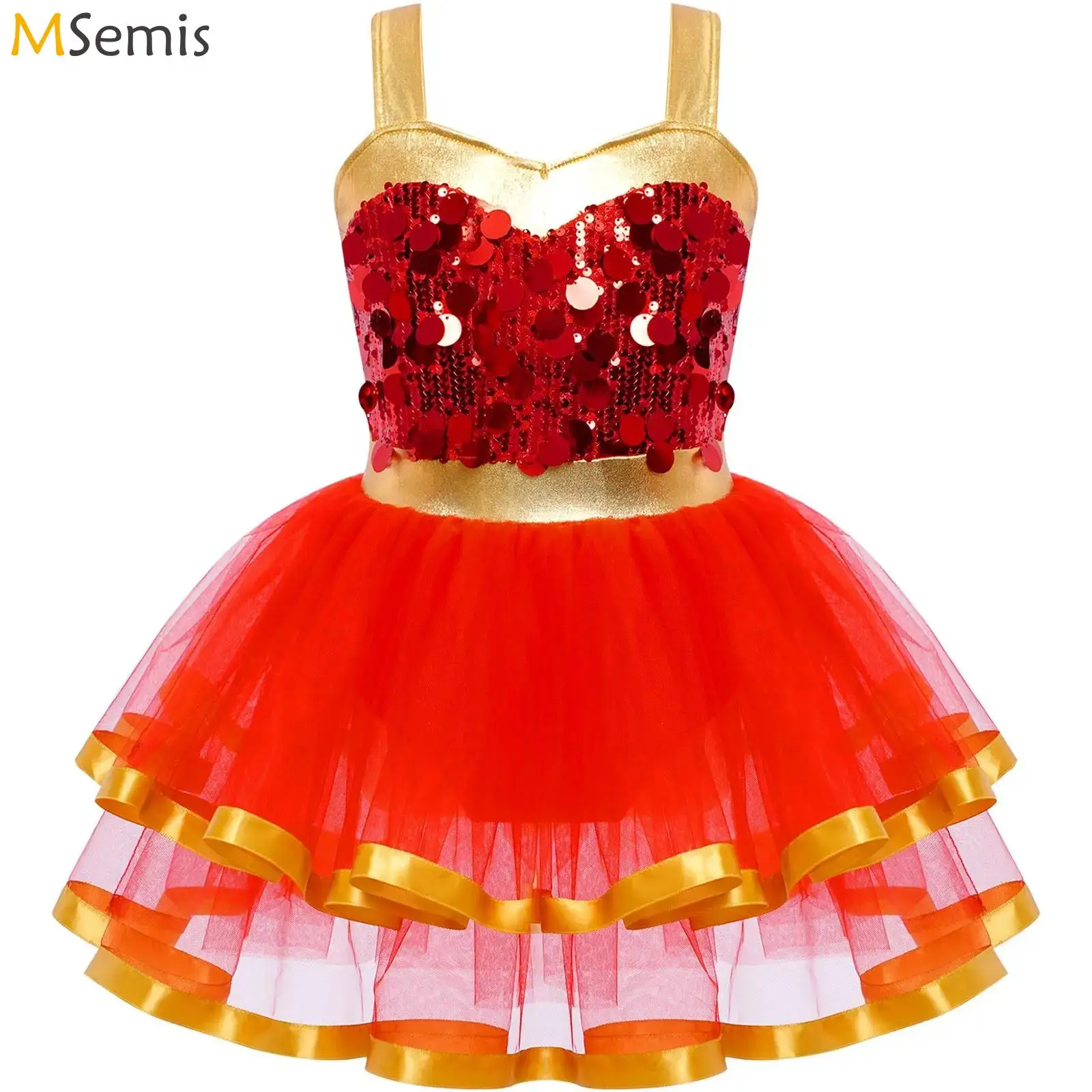 

Professional Ballet Costume Tutu Dress Princess Tutu Ballerina Party Dress Sequin Modern Jazz Dancewear Performance 6-16 Years