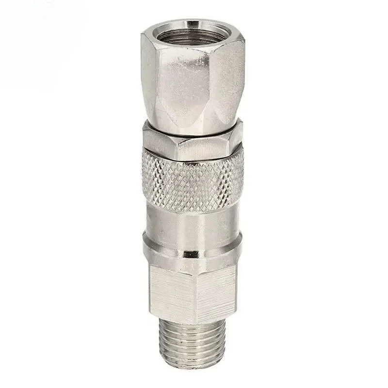 غسالة الضغط العالي موصل خرطوم المناسب 1/4 بوصة الفولاذ المقاوم للصدأ وصلة دوارة لبخاخ الطلاء بندقية رش بدون هواء