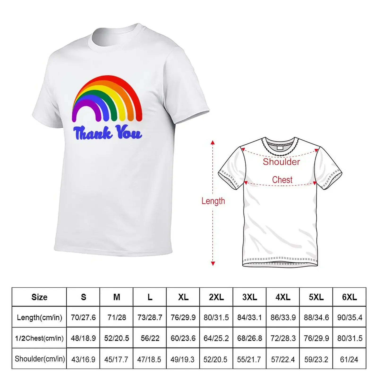 Thank You Rainbow Support T-Shirt oversizeds sublime sweat shirts, men