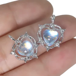 WZNB 5Pcs Hearts Crystal Charms Heart Frame Alloy Pendant for Jewelry Making Diy Earring Necklace Craft Accessories Wholesale