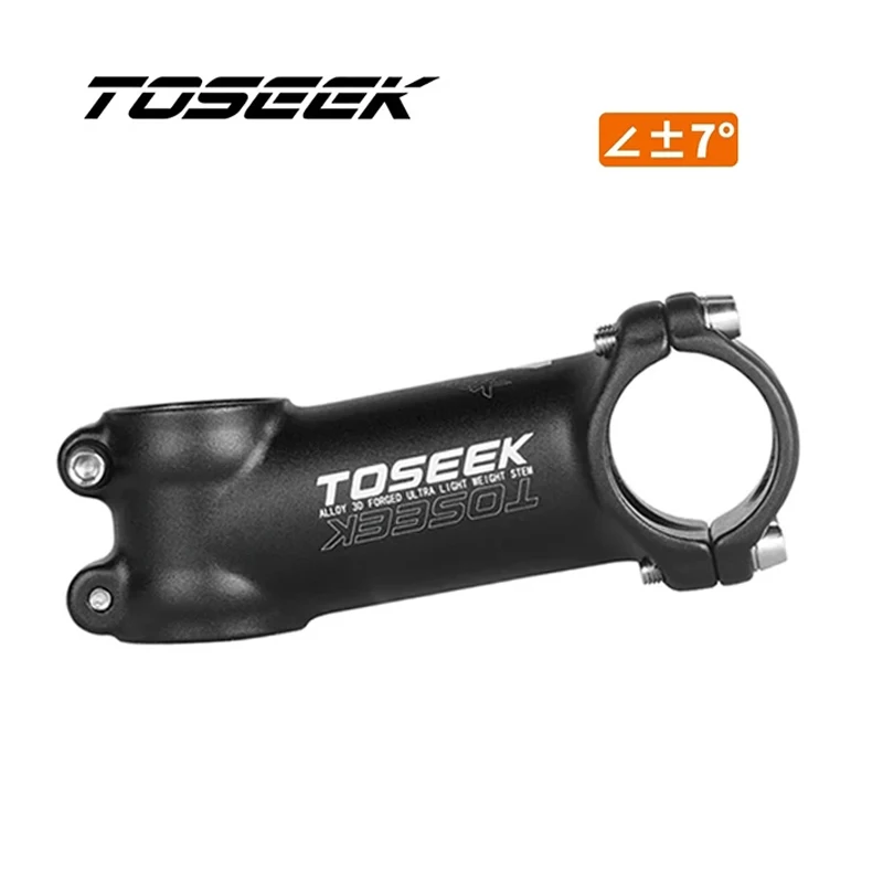 

TOSEEK MTB Power Aluminum Alloy Bicycle Handlebar Stem 7degree 35degree Road Mountain Bike Stem 60/70/80/90/100mm Bike Table