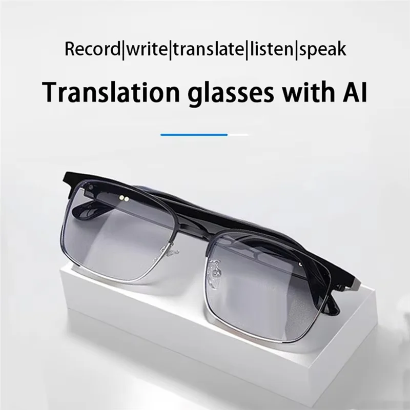B48A Intelligent Bluetooth AI Translation Glasses Real Time 144 Language Simultaneous Interpretation For Meeting