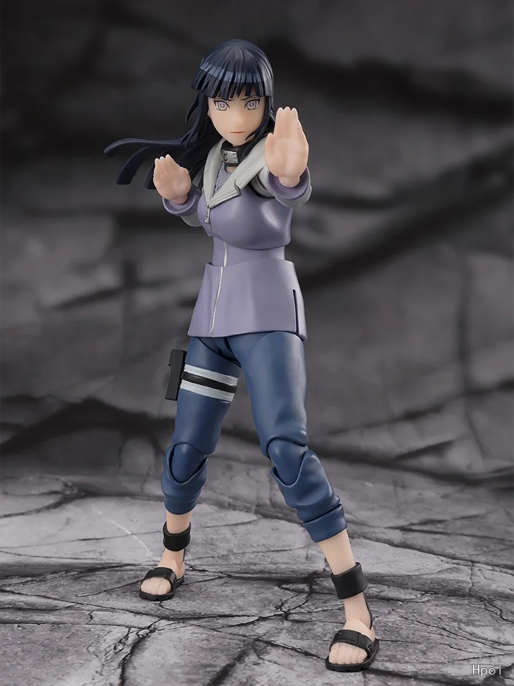 Original Bandai Naruto S.H.Figuarts SHF Hinata Hyuga Virtuous Byakugan Anime figura de acción modelo colección juguetes regalos
