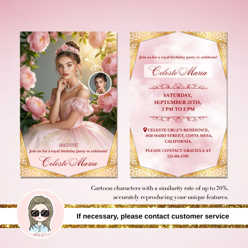 100 pcs Thank You Cards for Coming to My Birthday Party Suitable for Girls' Birthdays Premium Paper 10x15cm Matte Gloss Finish 6