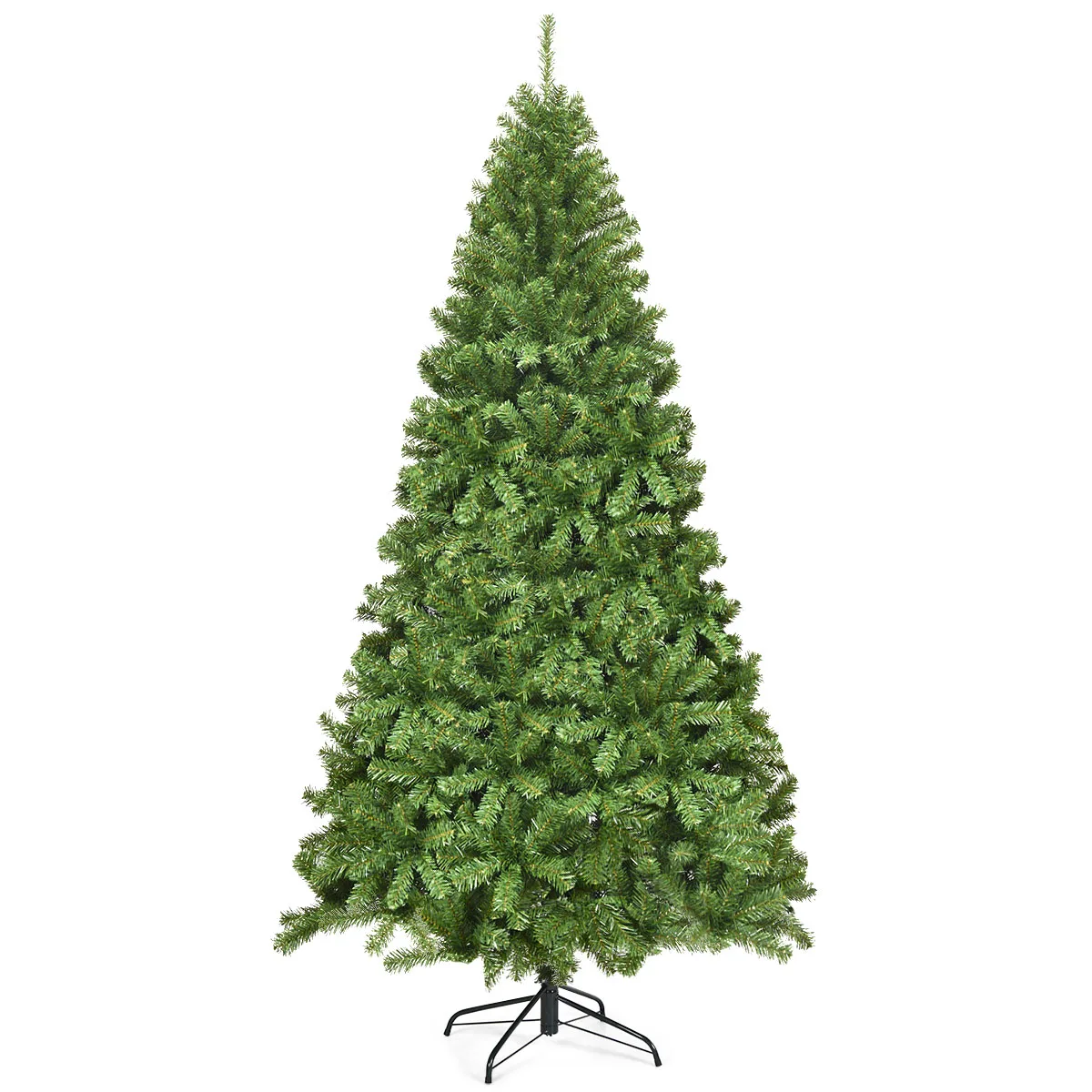 

7.5Ft Unlit Hinged PVC Artificial Christmas Tree Premium Spruce Tree w/1346 Tips