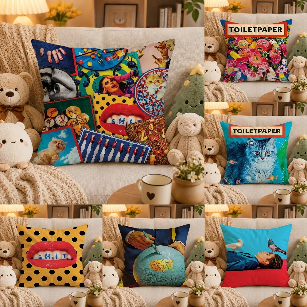 T-t-toilet-paper-rPillow Case Plush Pillow Cases Home Decoration Pillow Cover for Sofa Bed Chair Living Room