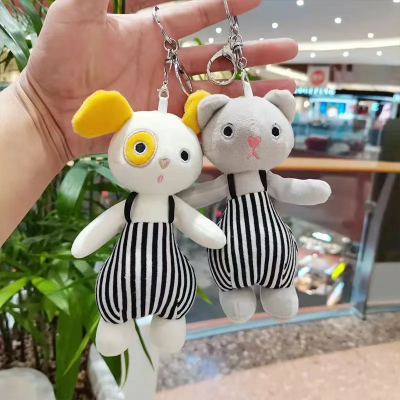 20cm New Cartoon Fabric Bear Keychain Plush Doll Cute Soft Stuffed Animals Keychain Pendant Kid Backpack Hanging Children Gifts