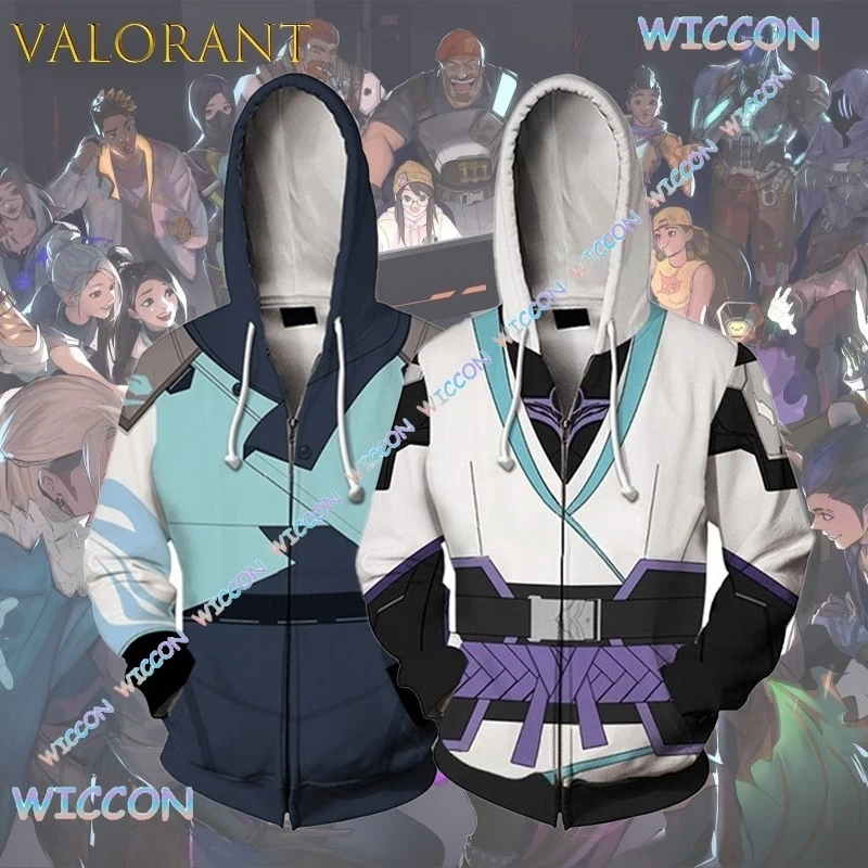 YoukooCos @ VALORANT حكيم جيت رايز يورو فينيكس لعبة هوديي 3DPrinted تأثيري المعتاد زوجين البلوز للجنسين سترة هالوين