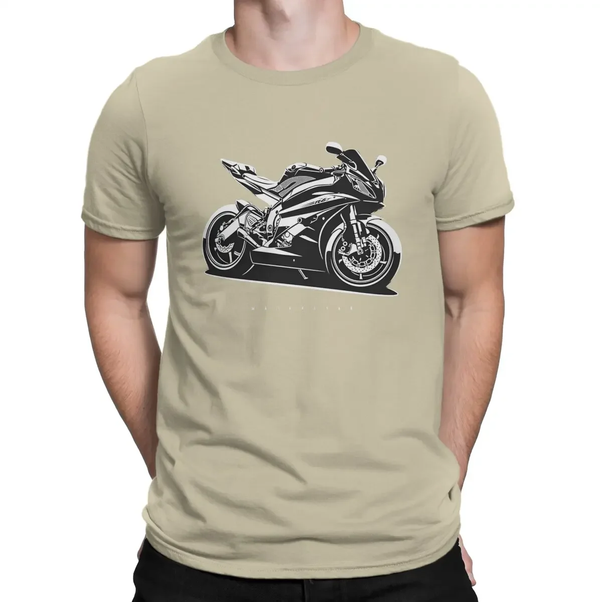 Y-Yamaha Creative TShirt for Men YZF R6 Round Collar Pure Cotton T Shirt Personalize Gift Clothes OutdoorWear