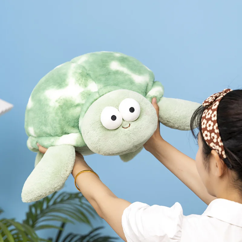 Kawaii Green Tortoise Plush Toys Soft Animals Simulation Turtle Toys Baby Doll Children Stuffed Plush Toy Elegant Birthday Gift