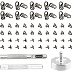 63pcs Shoe Boot Hooks Eyelet Buckle Lace Hooks Installation Tool Lace Fittings Rivets Safety Shoelace Buckles Hiking Shoes Hooks