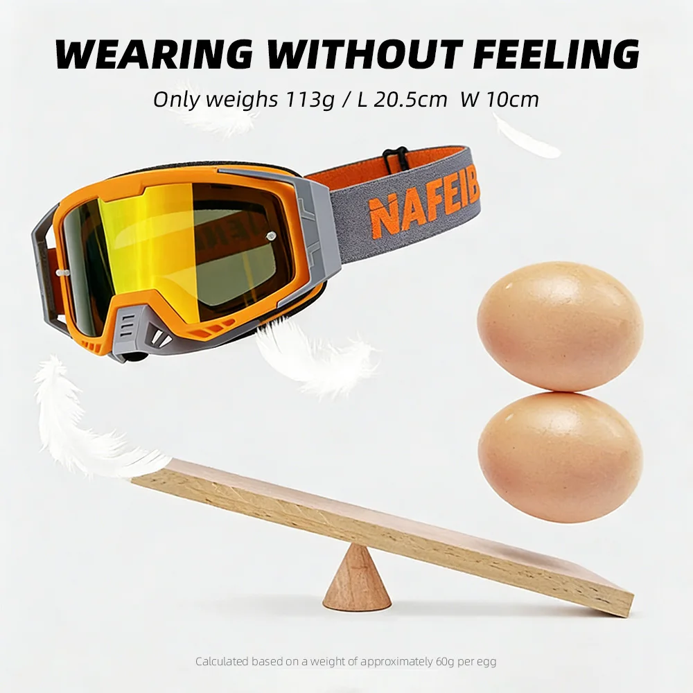 Motorcycle Helmet Protective Glasses N2510 Windproof Dustproof Outdoor Sports Eye Goggles Ski Motocross Riot Contr 6