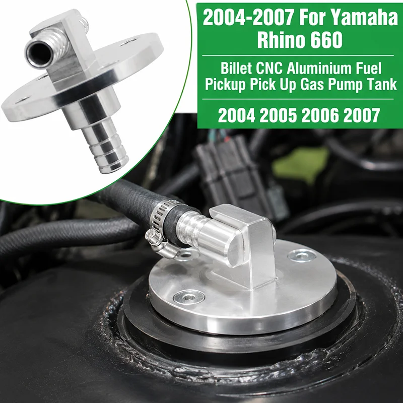 04-07 For Yamaha Rhino 660 Billet CNC Aluminium Fuel Pickup Pick Up Gas Pump Tank 2004 2005 2006 2007 Black Silver Red