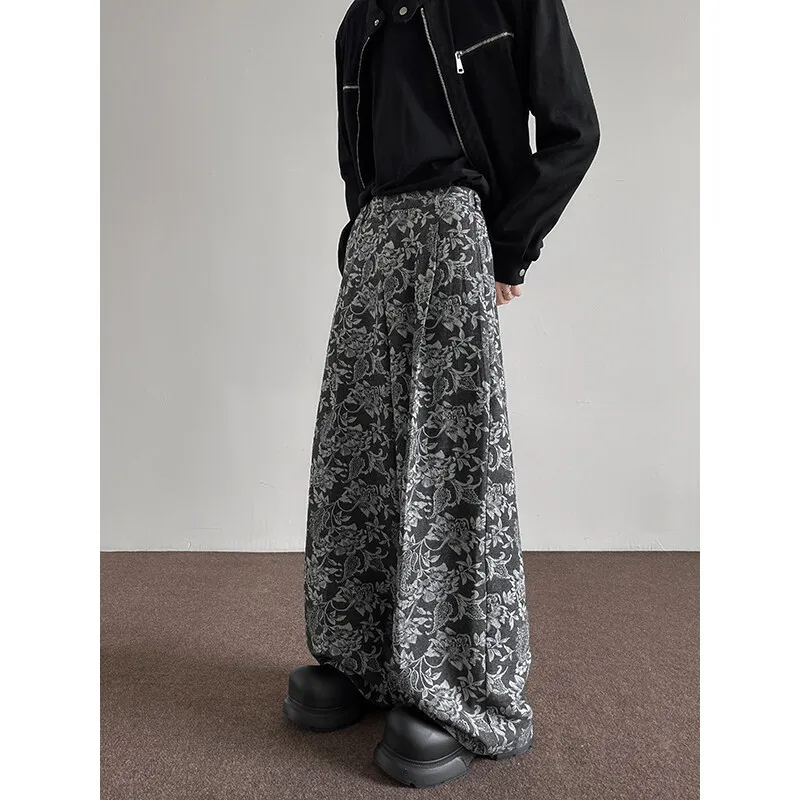 

2025 Spring NEW men pants Pattern Baggy Casual Sweatpants Hip Hop gothic men women wide leg trousers streetwear Fashion trend