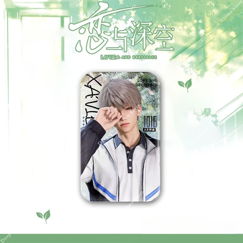 4.3*7CM Love and Deepspace Sylus Xavier Zayne Rafayel Caleb Campus Anime Cosplay Rectangular Badge Brooch Pin Game Fans Gift