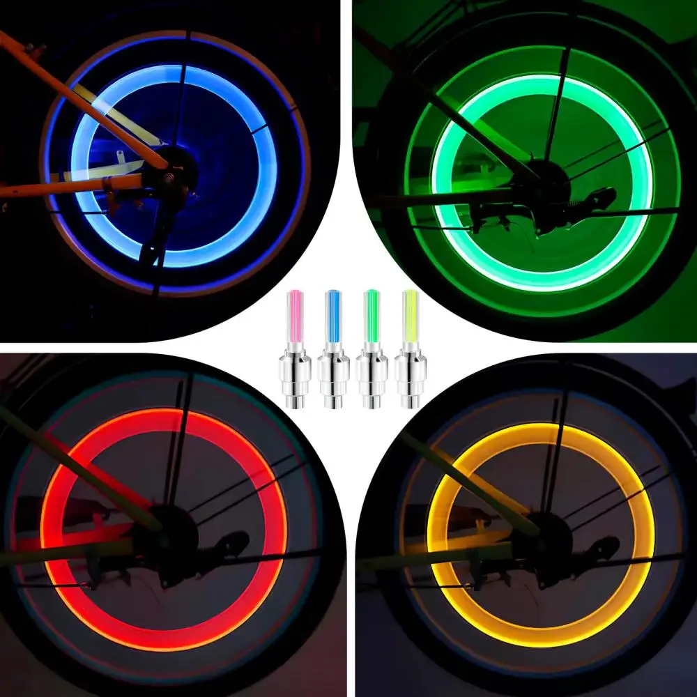 DOMEN Bicycle Motion Senso Tire Nozzle Valve Caps Lamp Bike LED Neon Bicycle Night Riding Warning Light Bicycle Accessories