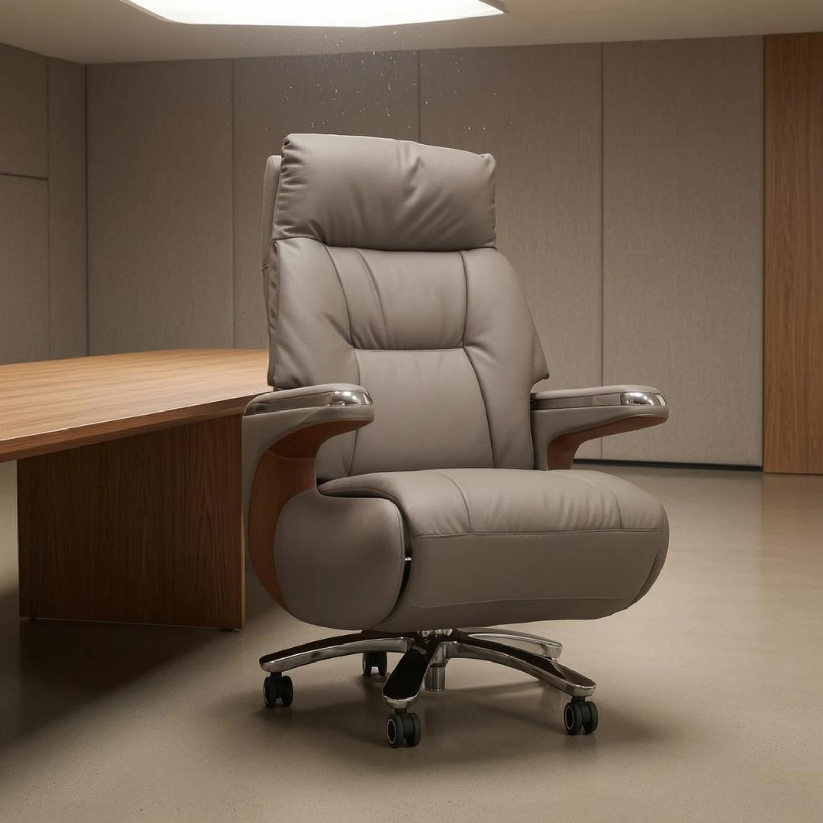 Executive Office Chair Padded Reclining Office Chair Upholstered