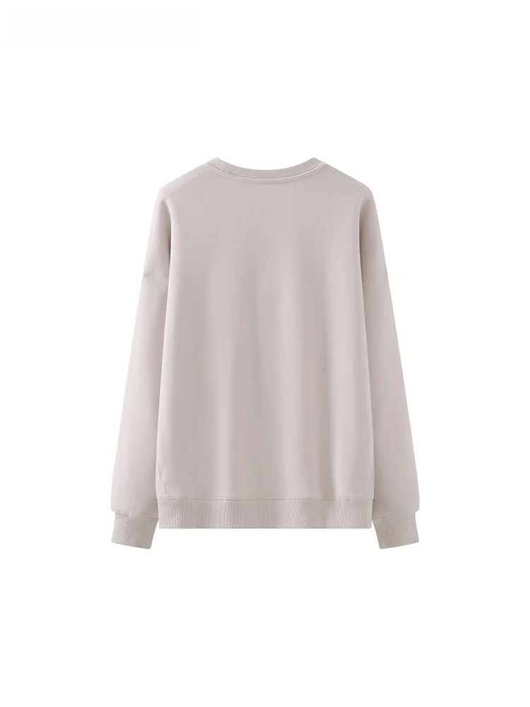 سترة La Chapelle النسائية المستديرة بطباعة حروف Ne فضفاضة تناسب الأمريكية الرجعية عارضة طويلة Sve للطلاب