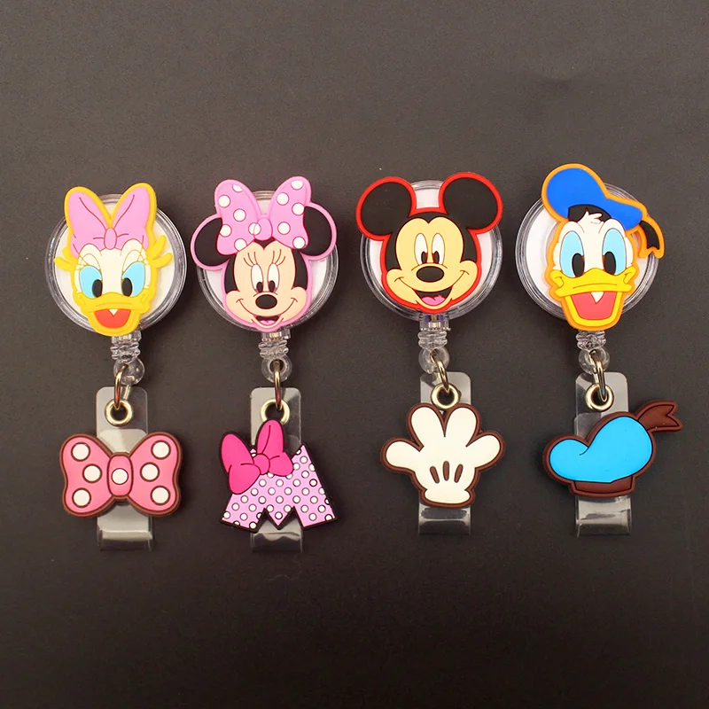 Little Mickey Minnie Donald Daisy Style Retractable Badge Reel Nurse Doctor Card Holder Office Hospital Name Card Supplies